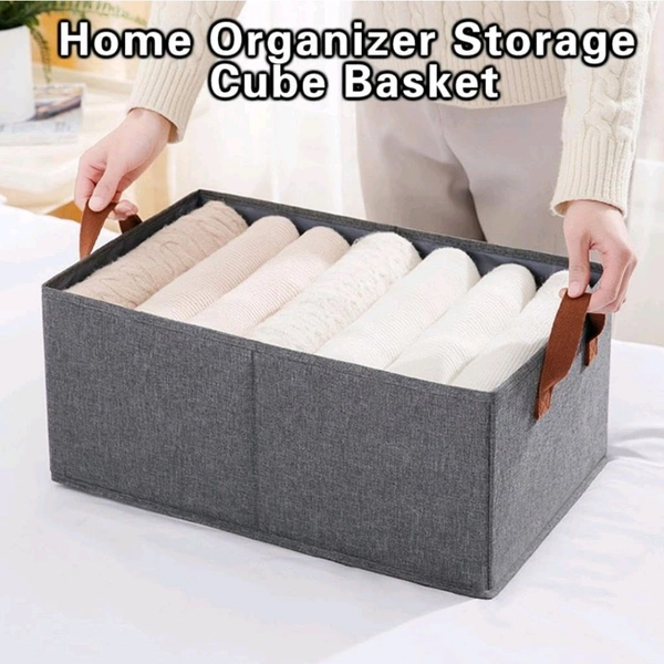 Neo Clean Foldable Fabric Clothes Storage Box with Steel Frame for Wardrobe | Saree, Towel, Blanket Organizer with Top & Front Open (26L)