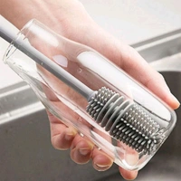 Neo Clean Silicone Bottle Cleaning Brush with Long Handle | Baby Bottles, Water Bottles, Vases, Containers & Glass Cleaner | Durable Kitchen Accessories | Pack of 2 (31 cm)