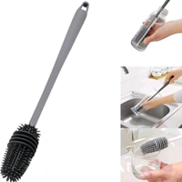 Neo Clean Silicone Bottle Cleaning Brush with Long Handle | Baby Bottles, Water Bottles, Vases, Containers & Glass Cleaner | Durable Kitchen Accessories | Pack of 2 (31 cm)