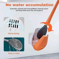 Neo Clean Silicone Toilet Cleaner Brush with Non-Slip Long Handle & Wall-Mounted Holder – Flexible Bathroom Cleaning Brush for Western Toilet Bowls