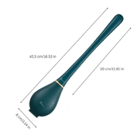 Neo Clean Silicone Toilet Cleaner Brush with Non-Slip Long Handle & Wall-Mounted Holder – Flexible Bathroom Cleaning Brush for Western Toilet Bowls