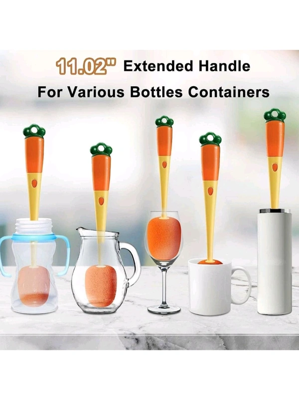 Neo Clean 3-in-1 Bottle Brush Cleaner with Replaceable Sponge and Silicone Brush – Multifunctional Cleaning Tool for Bottles, Cups, and Lids (Pack of 1)