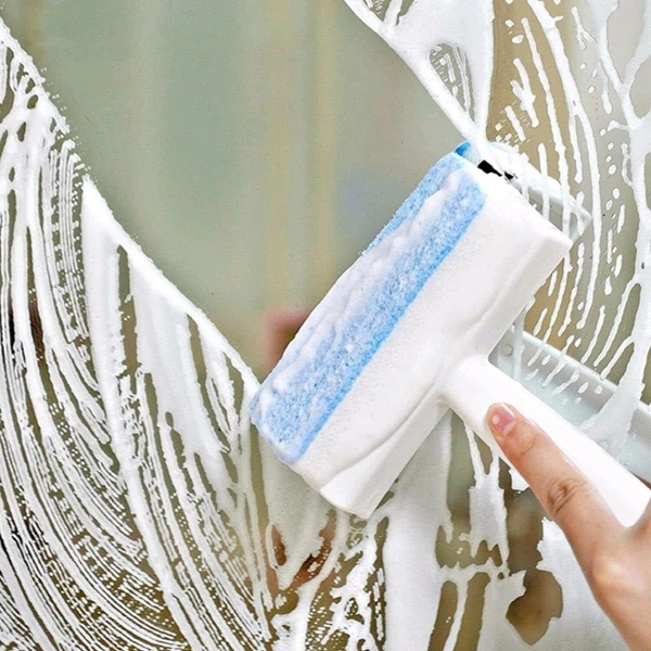 Neo Clean 2-in-1 Glass Wiper & Cleaning Brush | Double-Sided Tile, Mirror, Bathroom, and Window Cleaner