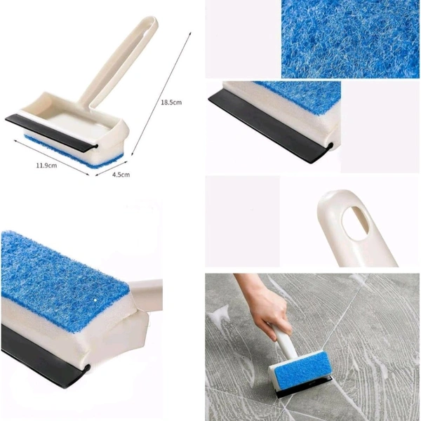 Neo Clean 2-in-1 Glass Wiper & Cleaning Brush | Double-Sided Tile, Mirror, Bathroom, and Window Cleaner