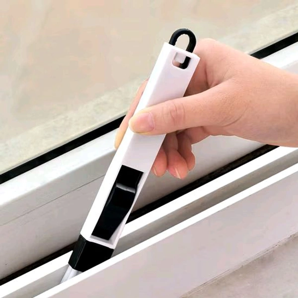 Neo Clean 2-in-1 Multi-Function Window Slot Cleaning Brush with Dustpan – Plastic Dust Removal Tool for Screens, Keyboards, Drawers, Wardrobes & Corner Gaps (Pack Of 3)