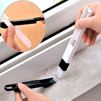 Neo Clean 2-in-1 Multi-Function Window Slot Cleaning Brush with Dustpan – Plastic Dust Removal Tool for Screens, Keyboards, Drawers, Wardrobes & Corner Gaps (Pack Of 3)
