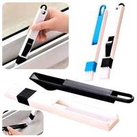 Neo Clean 2-in-1 Multi-Function Window Slot Cleaning Brush with Dustpan – Plastic Dust Removal Tool for Screens, Keyboards, Drawers, Wardrobes & Corner Gaps (Pack Of 3)