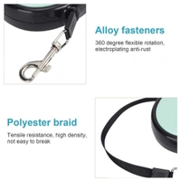 Neo Clean 5M Retractable Dog Leash, Non-Slip Pet Walking Lead with Anti-Rust Rotating Hook – Durable Extending Leash for Small Dogs, Cats, Outdoor Running, Camping, Hiking – Up to 50KG, Multicolour