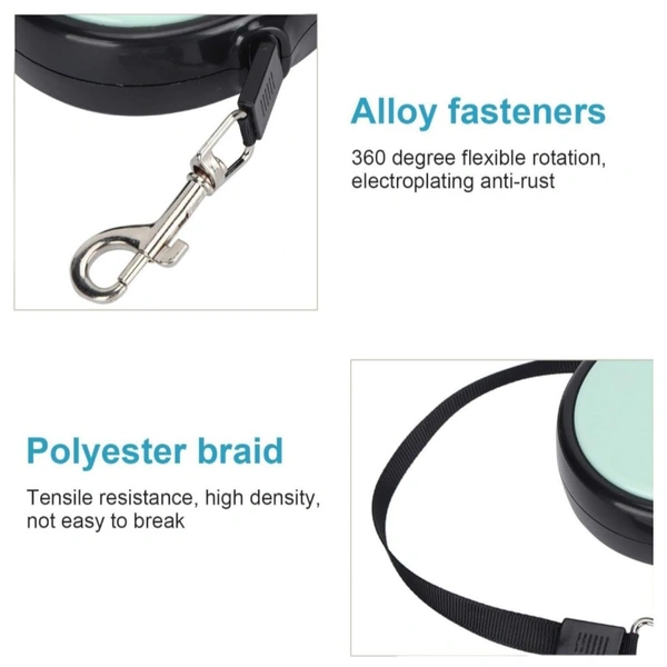 Neo Clean 5M Retractable Dog Leash, Non-Slip Pet Walking Lead with Anti-Rust Rotating Hook – Durable Extending Leash for Small Dogs, Cats, Outdoor Running, Camping, Hiking – Up to 50KG, Multicolour