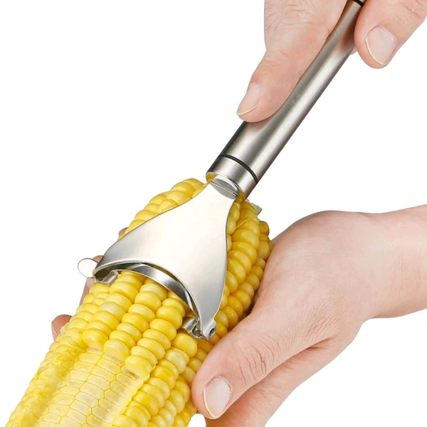 Neo Clean Stainless Steel Corn Peeler & Thresher Tool – Fast Corn Cob Stripper, Removes Kernels in Seconds, Essential Kitchen Gadget