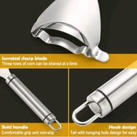 Neo Clean Stainless Steel Corn Peeler & Thresher Tool – Fast Corn Cob Stripper, Removes Kernels in Seconds, Essential Kitchen Gadget