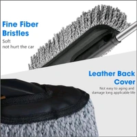 Neo Clean Microfiber Car Duster Brush with Extendable Handle - Scratch-Free, Lint-Free Cleaning for Interior & Exterior of Cars, SUVs, Motorcycles, RVs, and Trucks (1Pc, Grey)