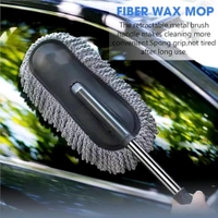 Neo Clean Microfiber Car Duster Brush with Extendable Handle - Scratch-Free, Lint-Free Cleaning for Interior & Exterior of Cars, SUVs, Motorcycles, RVs, and Trucks (1Pc, Grey)