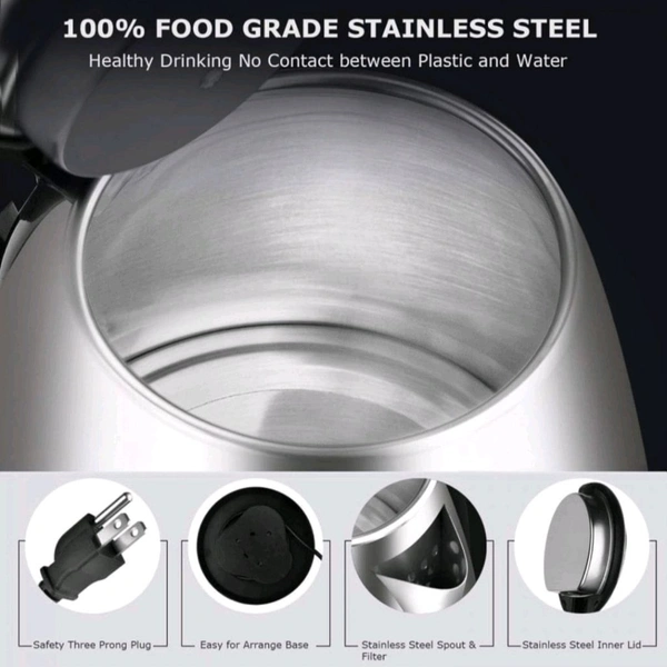 New Scarlett Stainless Steel Electric Kettle - Automatic Multipurpose Tea Coffee Maker, Milk Boiler & Water Heater (1500 Watt, 2 Lit)
