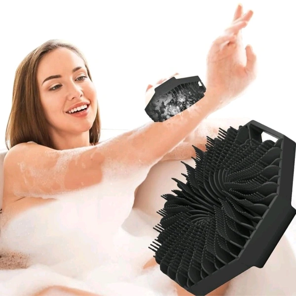 Neo Clean Hexagonal Silicone Loofah Body Scrubber - Antimicrobial, Exfoliating, Eco-Friendly Shower Brush for Sensitive Skin, Lathers Well