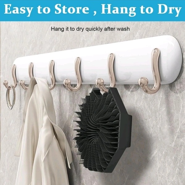 Neo Clean Hexagonal Silicone Loofah Body Scrubber - Antimicrobial, Exfoliating, Eco-Friendly Shower Brush for Sensitive Skin, Lathers Well