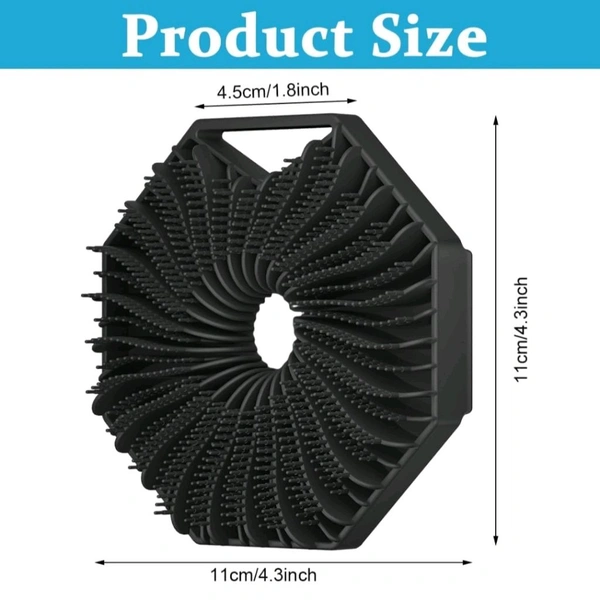 Neo Clean Hexagonal Silicone Loofah Body Scrubber - Antimicrobial, Exfoliating, Eco-Friendly Shower Brush for Sensitive Skin, Lathers Well