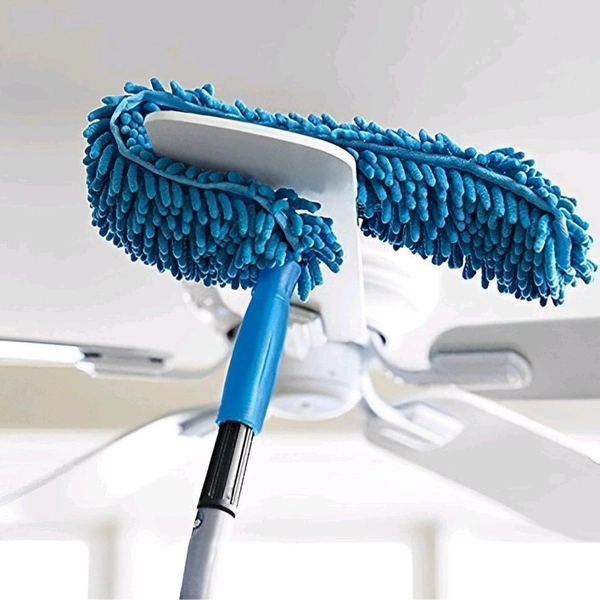 Foldable Microfiber Fan Cleaning Duster with Steel Body | Flexible Fan Mop for Quick Home, Kitchen, Car, Ceiling, and Office Dusting | Long Rod Fan Cleaner Brush for Easy Cleaning