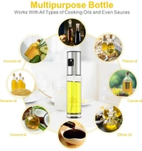 Neo Clean 100ml Olive Oil Sprayer with Funnel – Food-Grade Glass Oil Spray Bottle & Graduated Mister Dispenser for Air Fryer, BBQ, Salad, Cooking & Baking