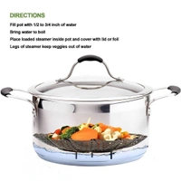 Neo Clean BIG SIZE Premium Stainless Steel Vegetable Steamer Basket - Expandable Folding Steamer for Veggies, Fruits, Momos & Dumplings | Fits Pots 6" to 10.5" | Food Drain Bowl for Healthy Cooking
