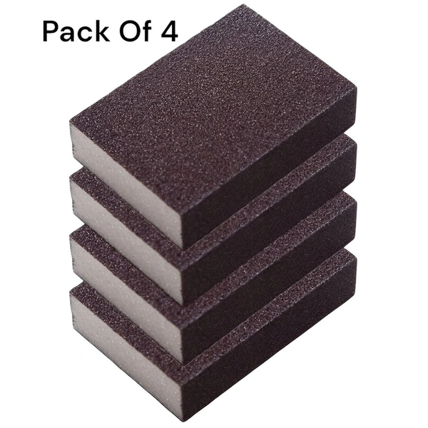Multipurpose Brown Scrub Sponge - Heavy-Duty Sandpaper-Like Surface for Deep Cleaning | Durable & Efficient Cleaning Solution (Pack of 4)