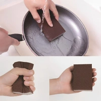 Neo Clean Multipurpose Brown Scrub Sponge - Heavy-Duty Sandpaper-Like Surface for Deep Cleaning | Durable & Efficient Cleaning Solution (Pack of 4)