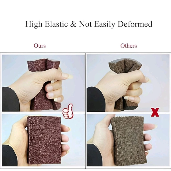 Neo Clean Multipurpose Brown Scrub Sponge - Heavy-Duty Sandpaper-Like Surface for Deep Cleaning | Durable & Efficient Cleaning Solution (Pack of 4)