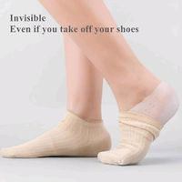 Neo Clean Invisible Height Increase & Heel Repair Silicone Socks – Non-Slip Shoe Lift Cushion Pads for Men & Women | Half Height Protector Pads for Comfort & Support