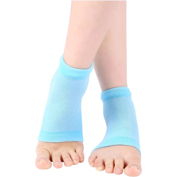 Neo Clean Silicone Gel Heel Socks for Cracked Heels Repair | Moisturizing Foot Care Cushion with Botanical Gel | Dry & Hard Heel Support for Men & Women | Free Size, 1 Pair (Random Colour)