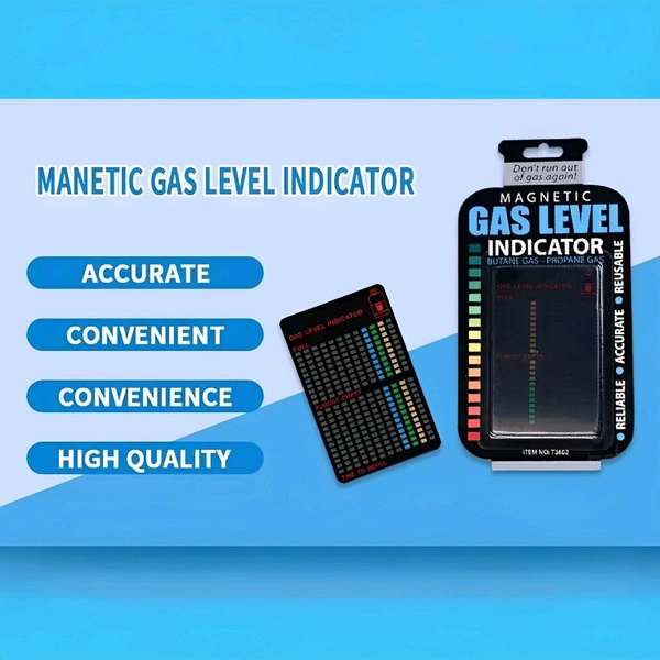 Neo Clean Magnetic Gas Level Indicator – Reusable Propane Tank Gauge | Accurate Fuel Sensor for Propane & Butane Cylinders | Kitchen, BBQ & Outdoor Camping Thermometer