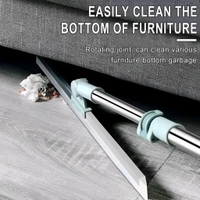 Neo Clean Magic Broom Floor Squeegee Wiper with 180° Rotating Handle | Adjustable Silicone Blade | Stainless Steel Floor Wiper for Home, Office, Bathroom, Tiles & Pet Hair Removal (Slim Wiper)