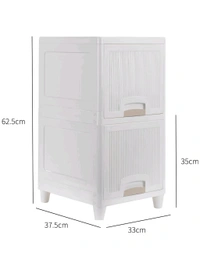 Neo Clean Multi-Purpose 2-Tier Foldable Cabinet Drawer Organizer – Modular Kitchen Storage Solution (White)