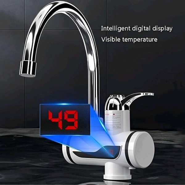 Neo Clean Instant Water Heater Faucet for Bathroom & Kitchen - Tankless Instant Hot Water Tap with LED Digital Display, Adjustable Temperature Control, Energy-Efficient Heating Geyser
