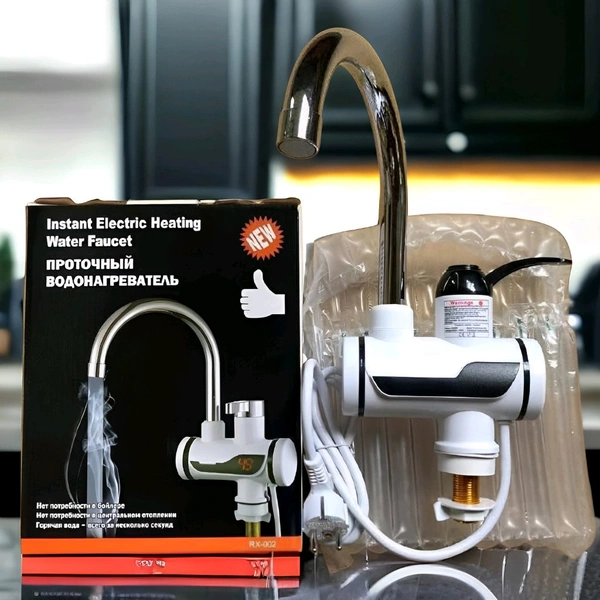 Neo Clean Instant Water Heater Faucet for Bathroom & Kitchen - Tankless Instant Hot Water Tap with LED Digital Display, Adjustable Temperature Control, Energy-Efficient Heating Geyser