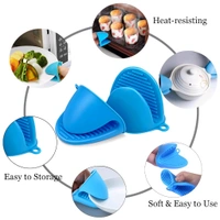 Neo Clean Silicone Pinch Grip Oven Mitts Set - Heat Resistant Kitchen Pot Holders, Utensil Grippers (BUY 1 Pair + 1 Pair Free, Random Colors)