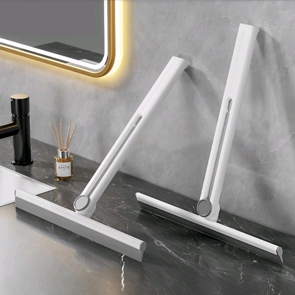 Foldable 360° Rotatable Window Wiper & Scraper - Silicone Squeegee Cleaner for Windows, Tiles, Mirrors, Car Windshields, Bathroom & Countertops