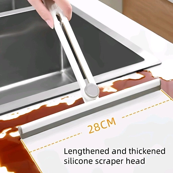 Neo Clean Foldable 360° Rotatable Window Wiper & Scraper - Silicone Squeegee Cleaner for Windows, Tiles, Mirrors, Car Windshields, Bathroom & Countertops