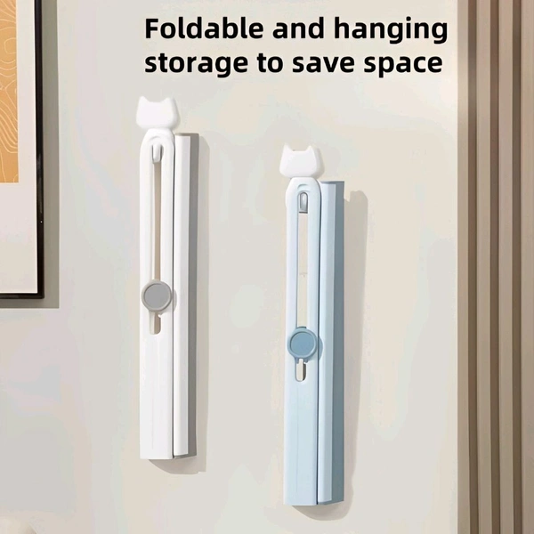 Neo Clean Foldable 360° Rotatable Window Wiper & Scraper - Silicone Squeegee Cleaner for Windows, Tiles, Mirrors, Car Windshields, Bathroom & Countertops