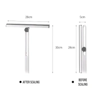 Neo Clean Foldable 360° Rotatable Window Wiper & Scraper - Silicone Squeegee Cleaner for Windows, Tiles, Mirrors, Car Windshields, Bathroom & Countertops