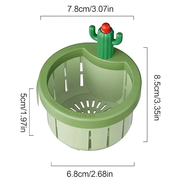 Neo Clean Cactus Sink Filter Drain Basket - Plastic Kitchen Sink Strainer for Food Waste, Easy-to-Clean Cactus Design (Buy 1, Get 1 Free)