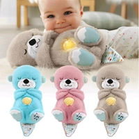 Neo Clean Glowing Soothing Sound Sleep Otter | Baby Sleep Aid with Music, Lights & Breathing Teddy Bear Design | Educational Musical Toy for Babies
