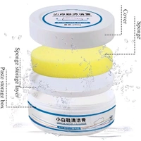 Neo Clean White Shoe Cleaning Cream - Stain Remover & Whitening Tool for Sneakers, Leather, Sports Shoes, Tennis Shoes, Bags, Car Interiors - Instant Shine & Yellowing Maintenance (260g)