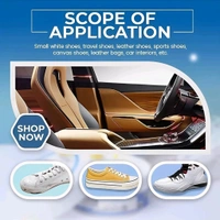 Neo Clean White Shoe Cleaning Cream - Stain Remover & Whitening Tool for Sneakers, Leather, Sports Shoes, Tennis Shoes, Bags, Car Interiors - Instant Shine & Yellowing Maintenance (260g)