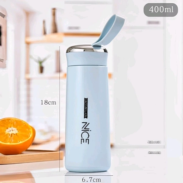 Neo Clean Large 32 Oz 400ml Glossy Glass Water Bottle with Inner Glass, Multicolour Design - Premium Nice Water Bottle (Buy 1, Get 1 Free)