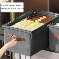 Neo Clean Large Fabric Foldable Storage Boxes with Lids - Collapsible Stackable Closet Organizer Bins for Home, Office, and Bedroom
