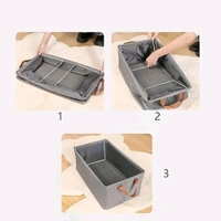 Neo Clean Large Fabric Foldable Storage Boxes with Lids - Collapsible Stackable Closet Organizer Bins for Home, Office, and Bedroom