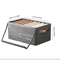 Neo Clean Large Fabric Foldable Storage Boxes with Lids - Collapsible Stackable Closet Organizer Bins for Home, Office, and Bedroom
