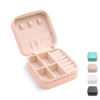 Neo Clean Mini Jewellery Travel Case - Portable PU Leather Organizer for Women’s Rings, Earrings, Necklaces & Bracelets - Compact Jewellery Storage Box (Random Colour)