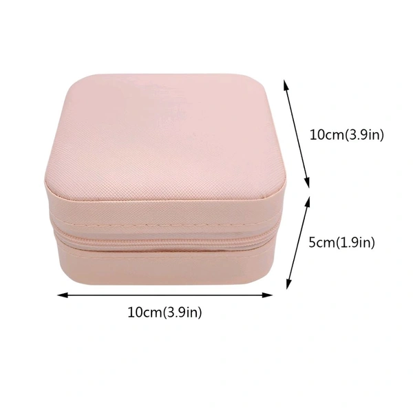 Neo Clean Mini Jewellery Travel Case - Portable PU Leather Organizer for Women’s Rings, Earrings, Necklaces & Bracelets - Compact Jewellery Storage Box (Random Colour)