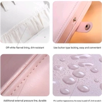Neo Clean Portable PU Leather Jewellery Organizer Box – Zipper Case with Dividers for Rings, Earrings, Necklaces – Compact Storage for Travel & Home – Pink